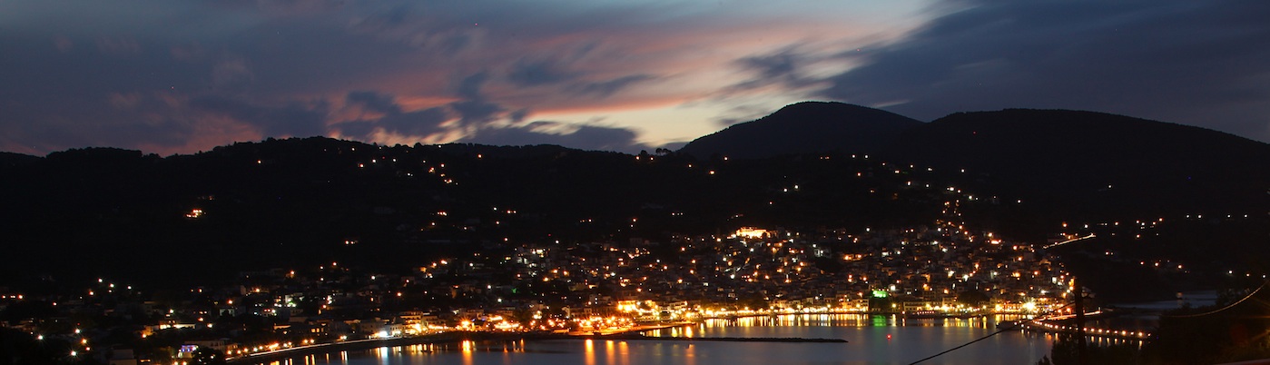 nepheles studios, night view, skopelos